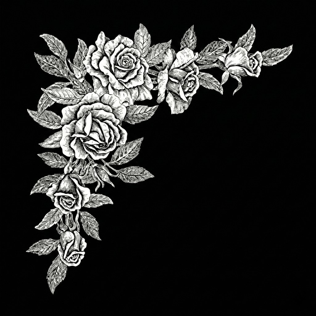 laser-etched flower